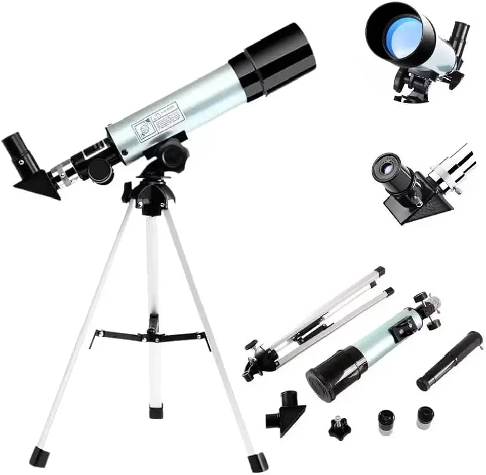 Telescópio Astronômico Com Tripé | Luneta F36050 | Portátil | Fácil De Usar | Ideal Para Crianças | Para Amantes Da Astronomia | Telescopio Astronomico Profissional | Amador | Infantil