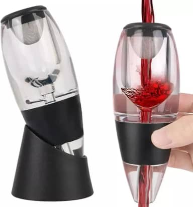 Aerador Decantador de Vinho, Dosador Rápido de Vinho Tinto com Suporte.