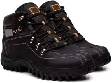 Bota Masculina Trilha e Aventura Solado Antiderrapante, Confortável e Resistente para Caminhadas e Uso Diário