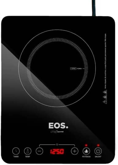 Cooktop de Indução 1 Boca Eos Cheff Gourmet 2000w Preto Eci01ppb Bivolt