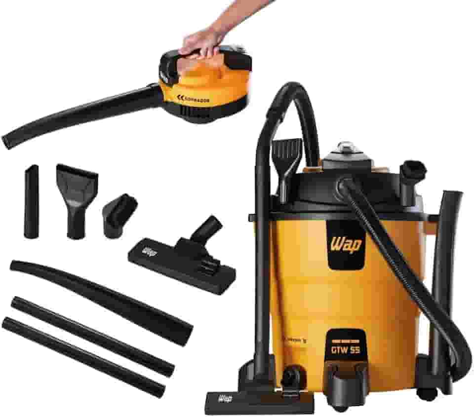 WAP Aspirador de Pó e Água Barril GTW 55, Profissional, 55 Litros, com Soprador e Filtro Lavável, 230mbar 1600W 127V