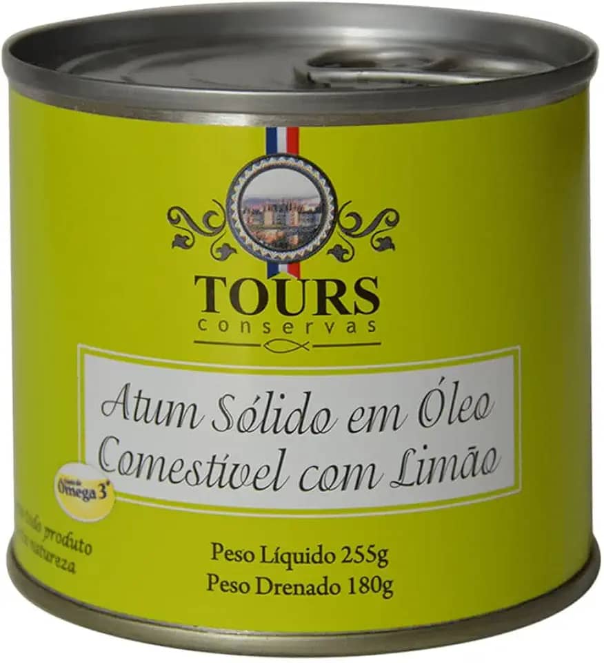 Atum Sólido em Óleo Comestível com Limão Tours 255g
