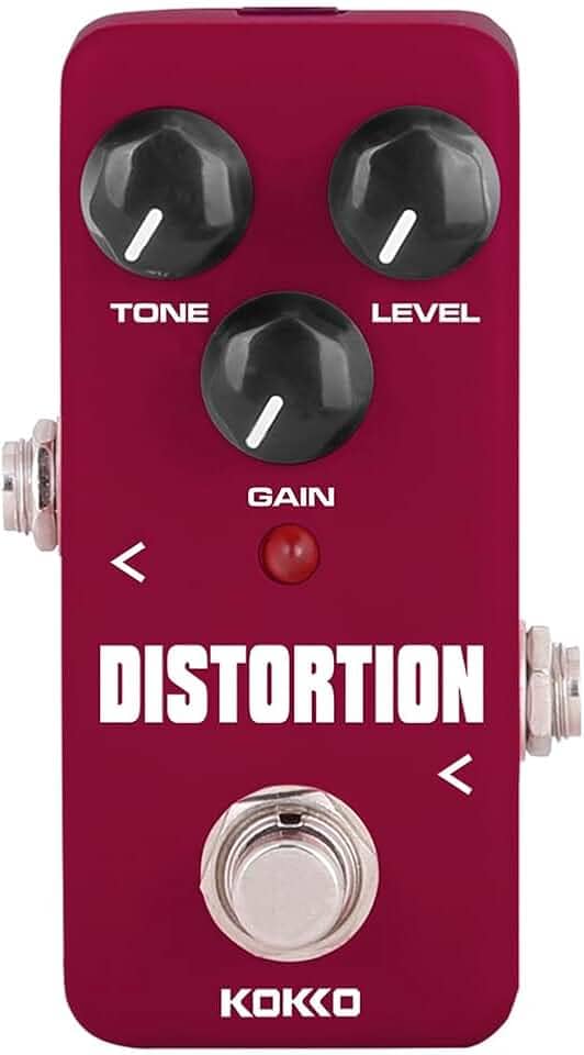 Pedal de Distorção para Guitarra, Processador de Efeito de Distorção de Timbre, Mini Efeito para Guitarra e Baixo