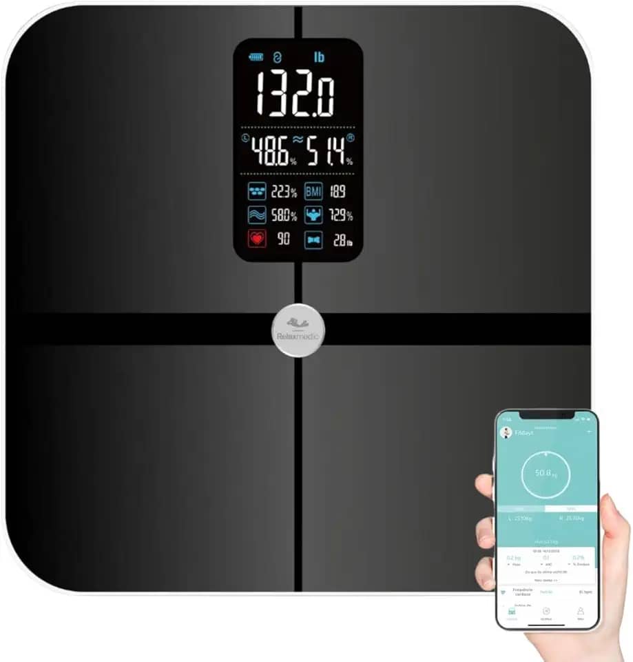 Balança Digital Corporal com Bioimpedância Intelligence App - Relaxmedic