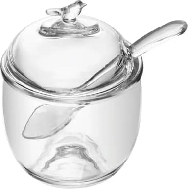 WOLFF - Açucareiro com Colher e Tampa Bird 150ml Cristal Ecológico