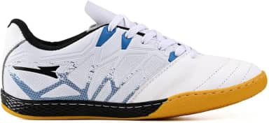 Chuteira Futsal Masculina Bico Reforçado em Couro Futebol de Salao Quadra