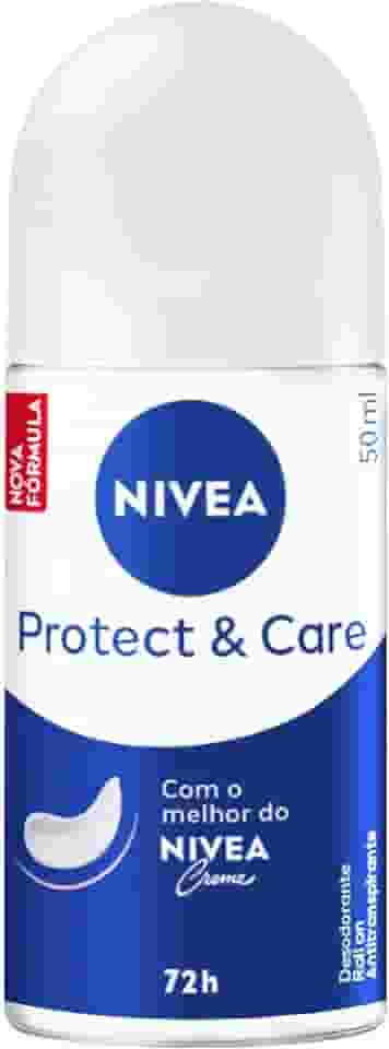 NIVEA Desodorante Roll-on Protect & Care 50ml - Cuidado e Proteção por 72h com o melhor do NIVEA creme