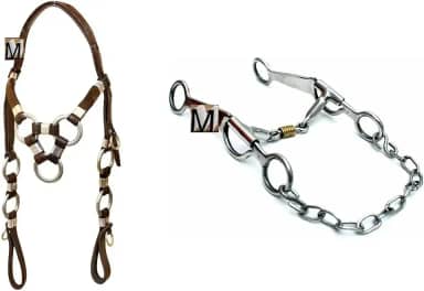 Cabeçada 3 Argola E Freio Fernandinho Para Cavalo