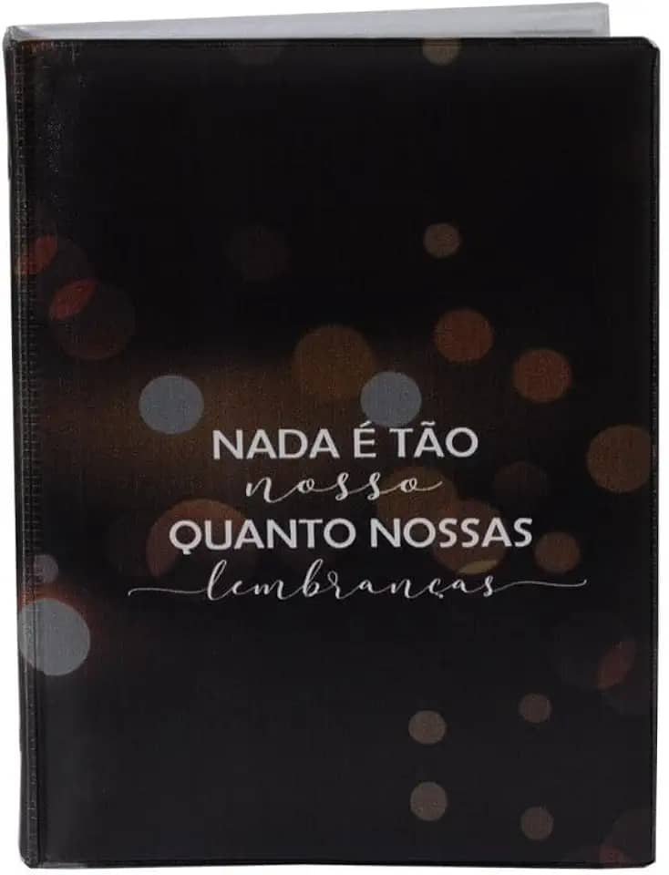 Álbum Fotográfico 15x21 para 100 Fotos LEMBRANÇAS Preto Viagens Adulto