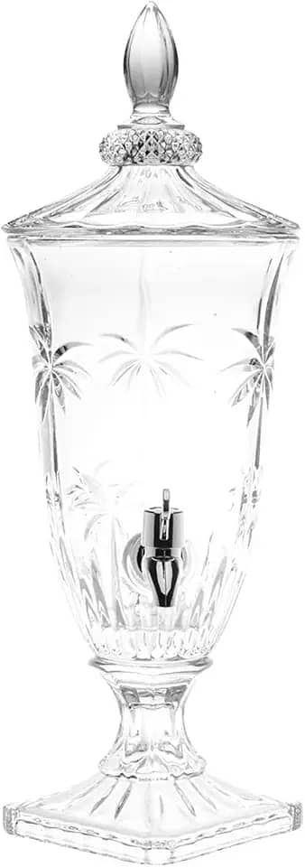 WOLFF - Suqueira de Cristal Ecológico com Pé e Tampa Palm Tree 2L