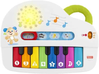 Aprender e Brincar Piano Cachorrinho Fisher Price, Mattel, Branco