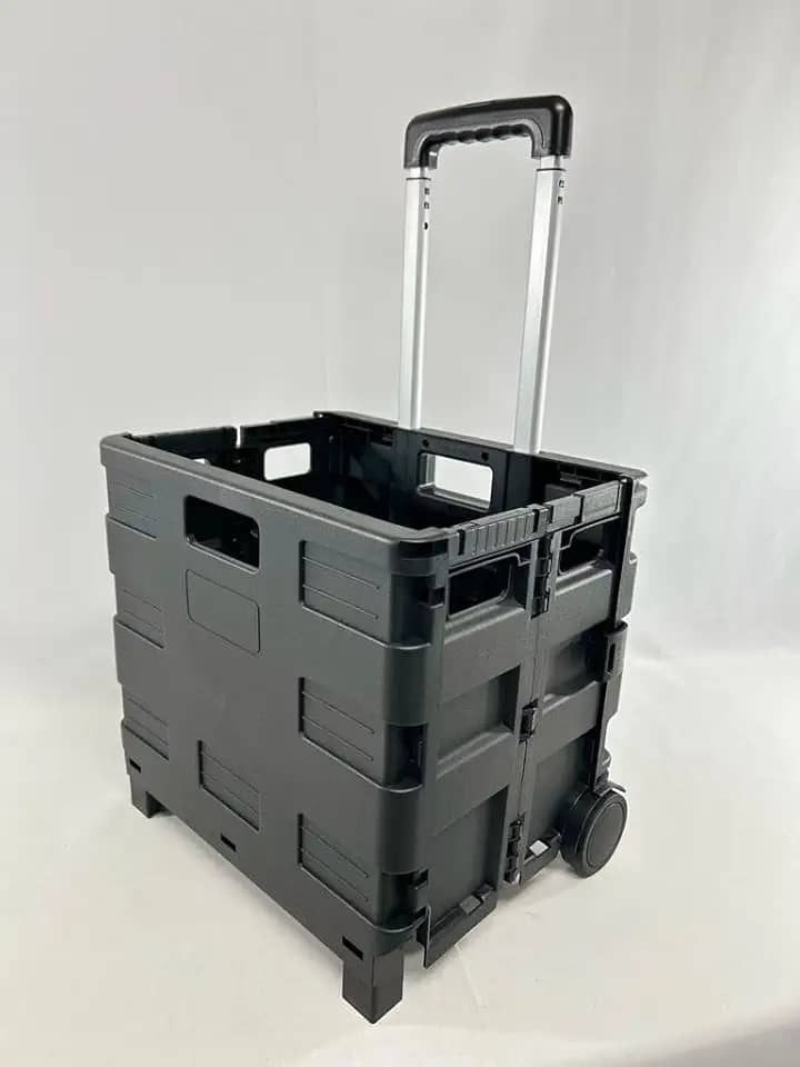 Carrinho de Compras Dobrável VGHome Plástico tipo caixa