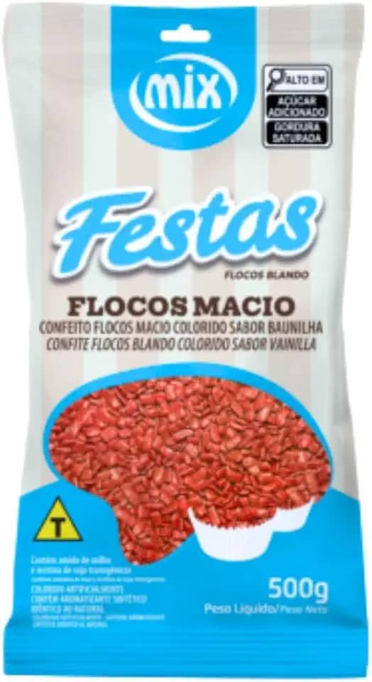 Confeito Granulado Vermelho Gourmet Realça Cor e Sabor 500g Mix