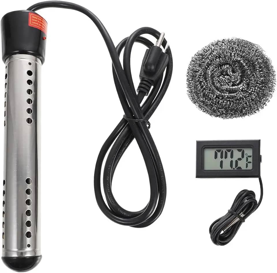 Aquecedor De Água De Imersão 1500w Portátil Com Termômetro ,Adequado para viagens (110v)