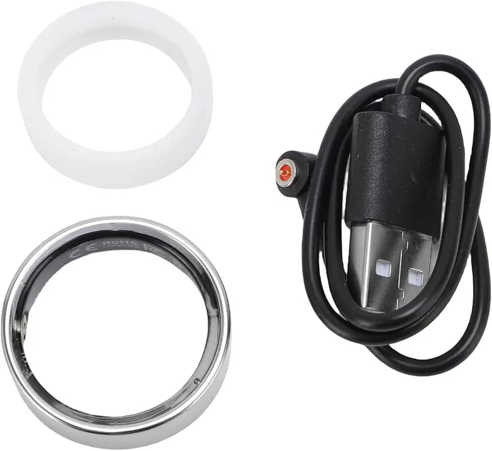 Zopsc Smart Ring Health Tracker Com Capa, Rastreador de Fitness Com Contagem Calórica de