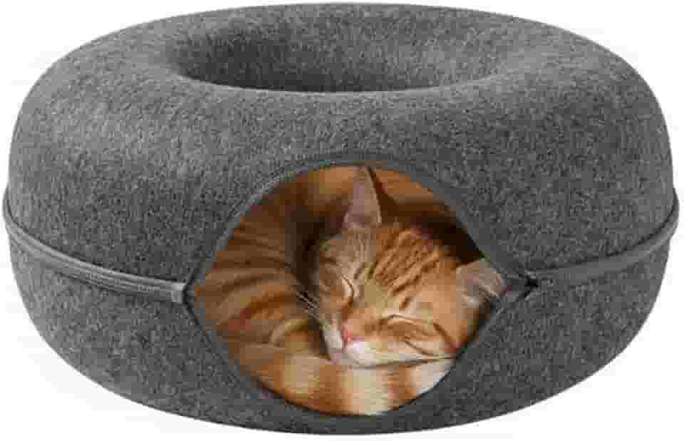 Cama Pet Tunel Rosquinha Gatinho Grande ANIMO SHOP