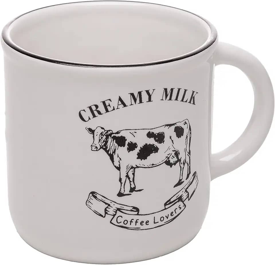 LYOR - Caneca Creamy Milk 180ml Branca Cerâmica