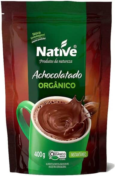 Achocolatado Orgânico, Native, Chocolate, 400g, Pacote de 1