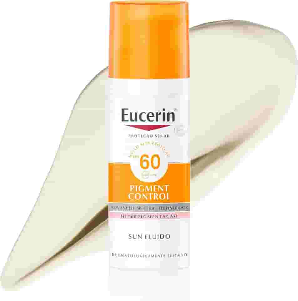 EUCERIN Protetor Solar Facial Antimanchas FPS 60 50ml, Pigment Control, Clareador, Proteção UVA, UVB e Luz Visível, Thiamidol