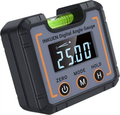 Medidor de Ângulo Digital, Transferidor, Inclinômetro, Medidor Chanfrado, Localizador de Ângulo de Nível Digital Magnético com Sulco em V e Nível Horizontal Bolha e Visor de Luz de Fundo VA para Chanel, Serra de Mesa e Serra Esquadria