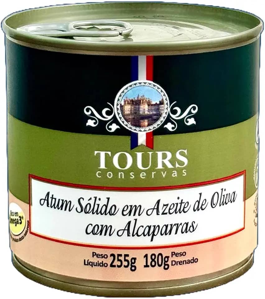 Atum Sólido com Alcaparras em Azeite Tours 255g