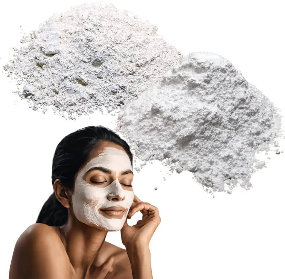 Kit Máscara Facial Porcelana 1kg Dolomita 1kg Argila Branca