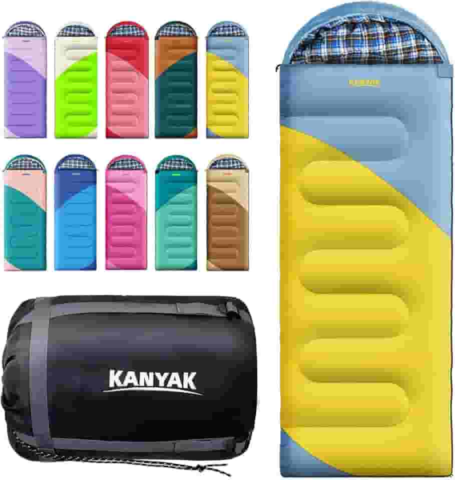 Saco de dormir para acampamento, sacos de dormir de -0 °C para adultos, crianças, adolescentes, clima frio, saco de dormir quente de inverno para 3-4 temporadas, acampamento, equipamentos de