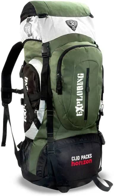 Mochila de Acampamento Trilha Camping 70 litros - Clio Style (Verde)
