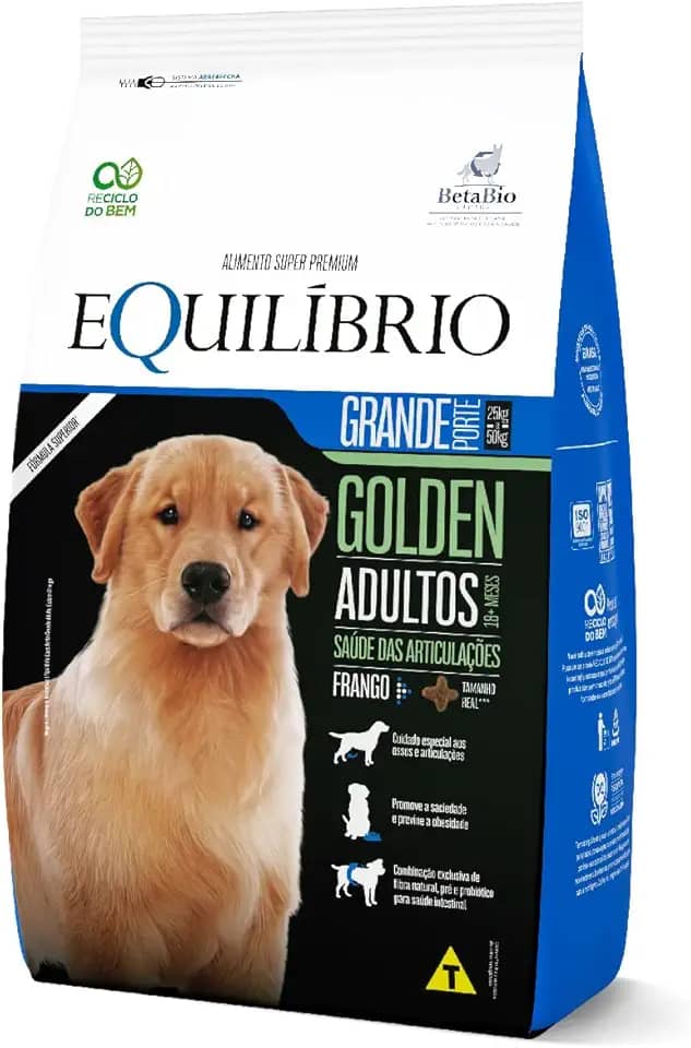 Ração Cães Equilibrio Cães Raças Grandes Adulto Golden Frango 2 5Kg