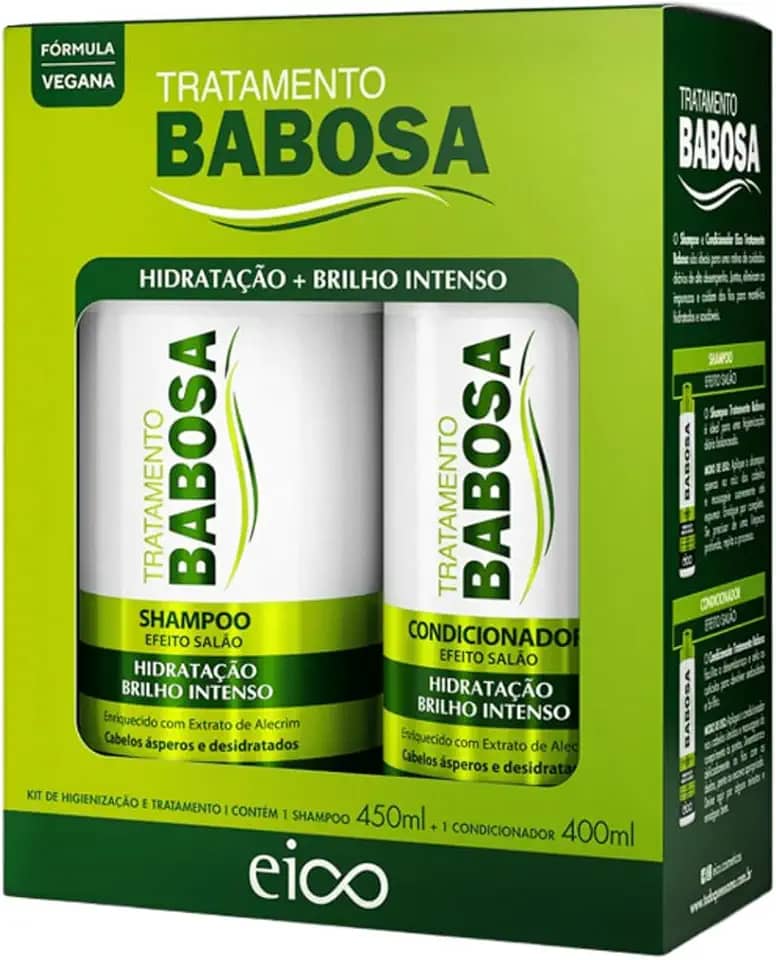 Eico Kit Tratamento Babosa Shampoo 450ml + Condicionador 400ml