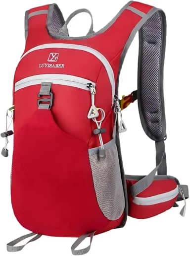 Mochila de Hidratação 2L Premium, Impermeável, com Bolsos Múltiplos e Apito de Emergência para Trilhas, Bike, Corrida, Camel bag