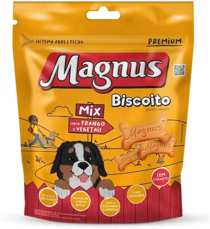 Magnus Biscoito Croc Mix Para Cães - 500G