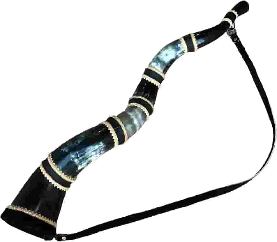 Berrante 5 Chifres de Boi Grande com Alça de Couro