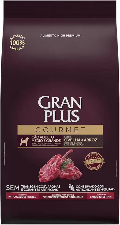 Granplus Ração Granplus Gourmet Para Cães Adultos De Médio E Grande Porte Sabor Ovelha 15Kg