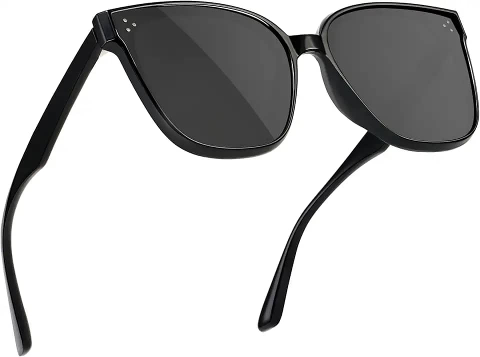 Óculos de Sol Polarizado Retrô Unissex Quadrado - Armação Oversized Ultraconfortável, Proteção UV400, Ideal para Dirigir e Viagens ao Ar Livre