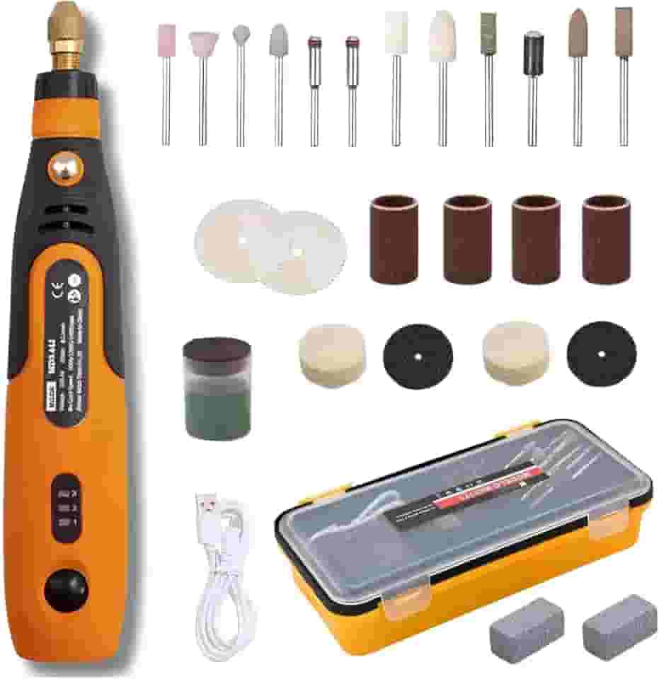 Micro Retífica Portátil Digital Artesanato Bivolt 27 Peças 250W