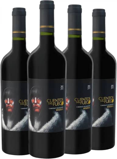 Kit com 4 - Vinhos Chileno Tinto Cabernet Sauvignon Reserva Cuentos Del Fuego 750ml