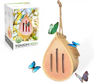 Palácio Polinizador - Casa de Borboletas Suspensa de Madeira, Habitat Natural para Atrair Borboletas para O Seu Jardim E Quintal