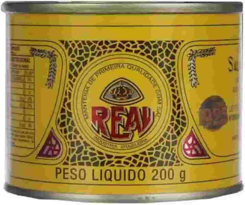 Manteiga Real com Sal, Lata 200g, Mineira, Sem Corante e Sem Conservante