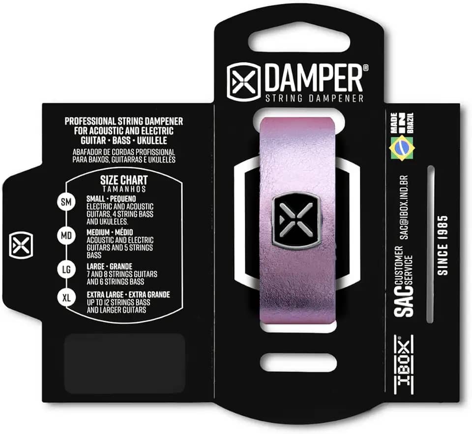 Abafador De Cordas P/Guitarra/Baixo/Violão - Damper SM (Roxo Metálico)