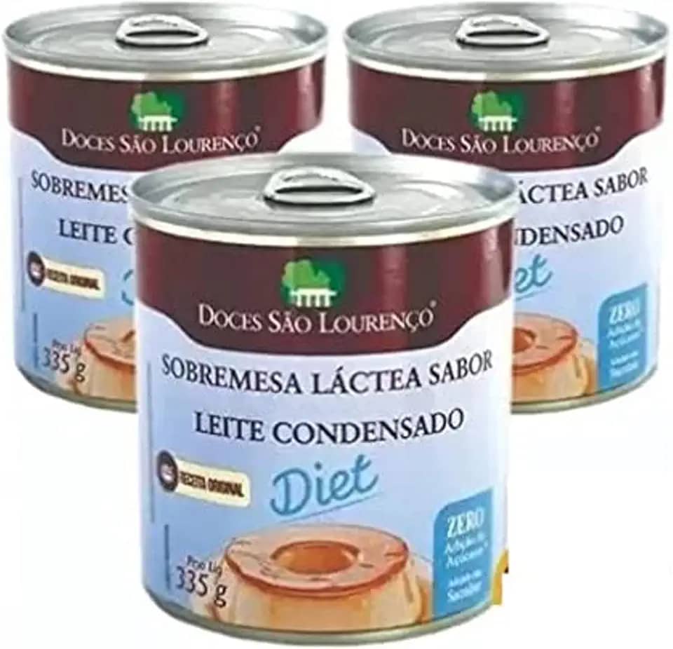 3x Sobremesa Láctea Leite Condensado diet SÃO LOURENÇO 335g