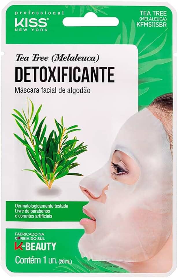 Kiss NY Professional Máscara Facial de Bambu - Tea Tree (Melaleuca), Kiss New York Professional