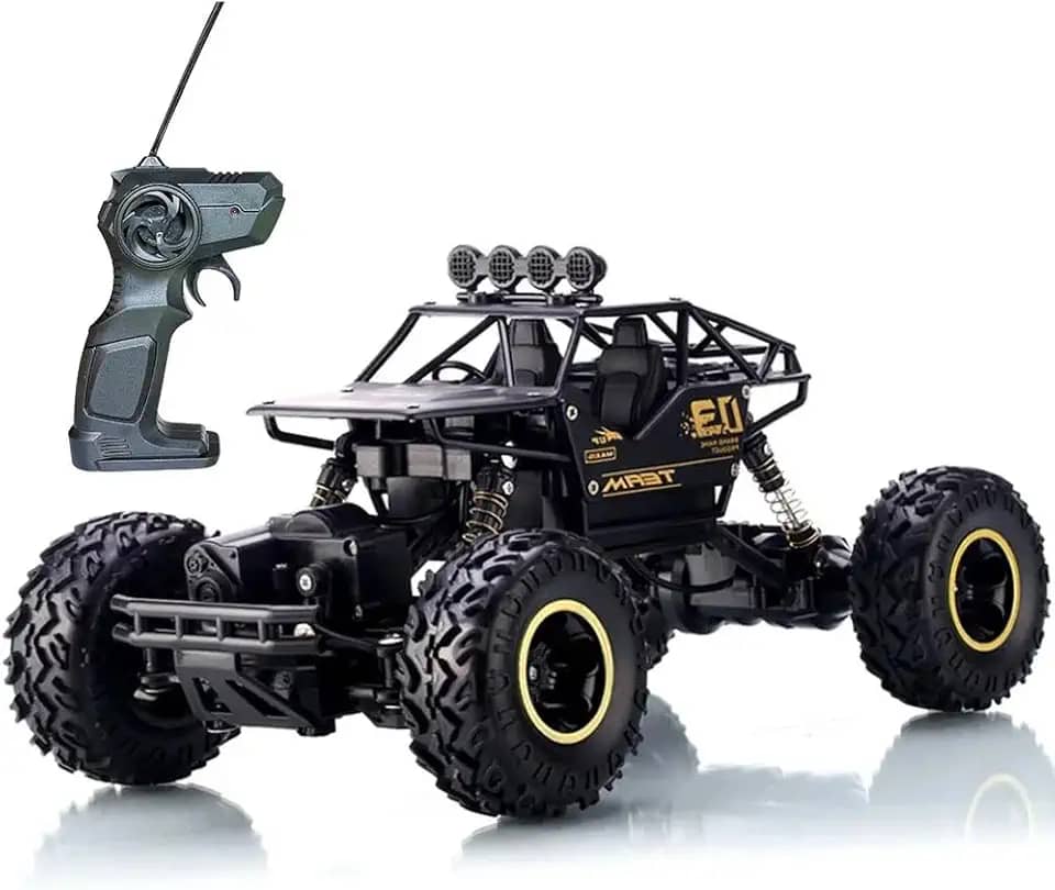 Carrinho De Controle Remoto 4x4 Monster Truck Rock Crawler 4WD Hight Speed Brush Off-Road Truggy + Bateria Extra