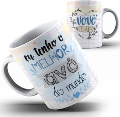 emi estampas Caneca xícara tenho melhor Avô do mundo vovô - Porcelana, 325 ml