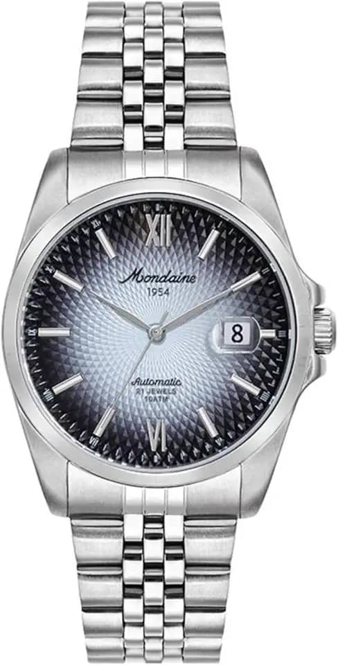 Relógio Automático Mondaine 32993G0MVNA6 - Edição Especial 70 Anos - Visor Preto e Azul Claro