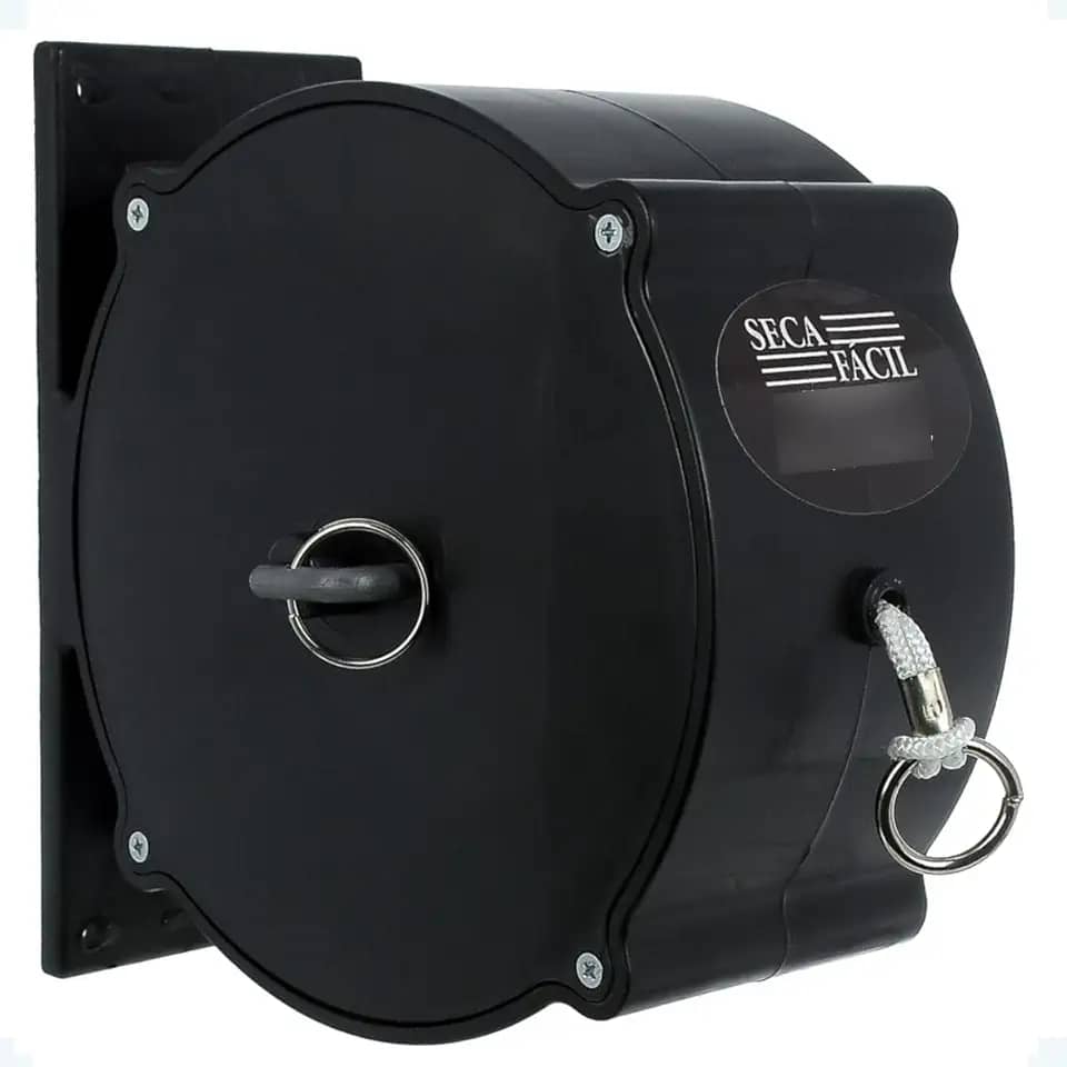 Varal Retrátil Nylon 30m Seca Fácil Trevisan (Preto)