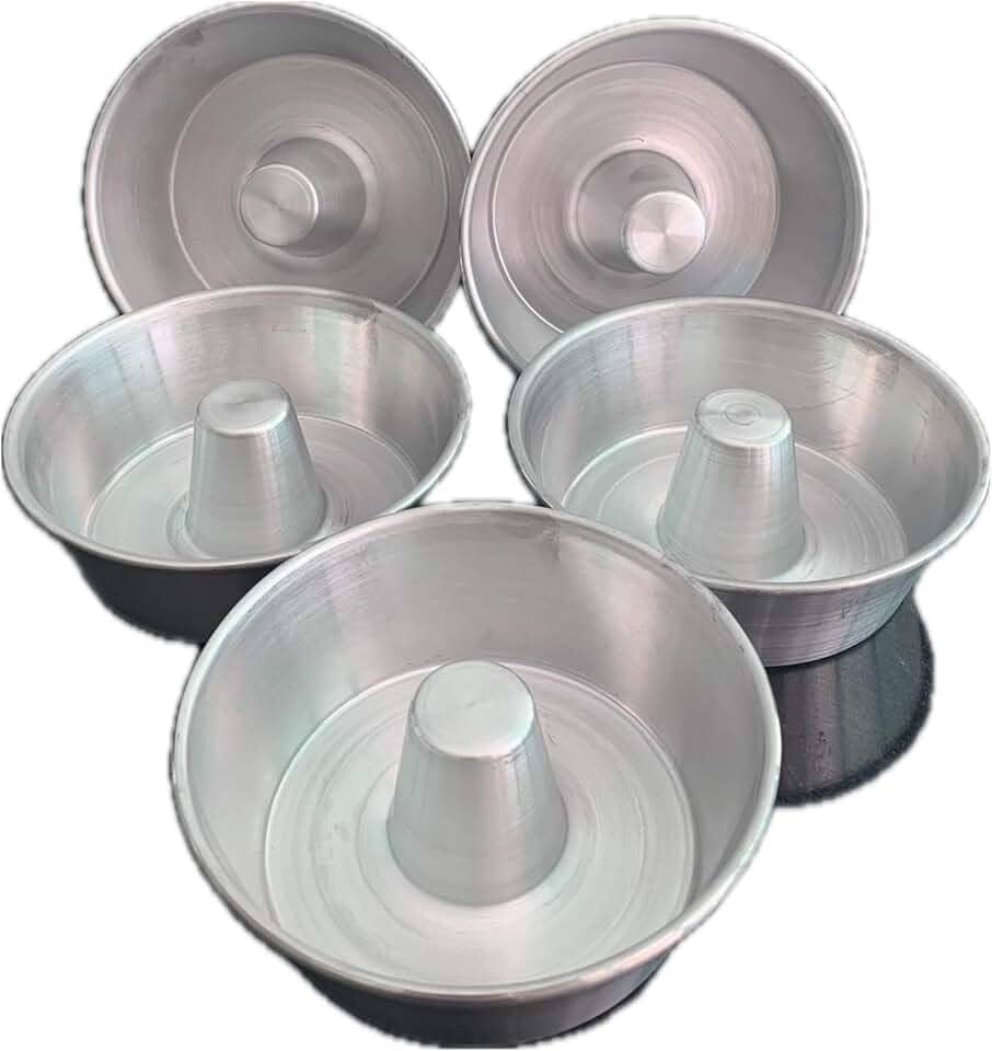 Kit 5 Forma Bolo Caseiro Pequeno 13 X 6,0 X 15,5 Cm Alumínio