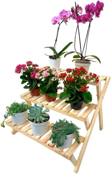 Jardim Vertical Estante Escada Para Vasos E Jarros Flores Ou Horta Na Varanda Apartamento