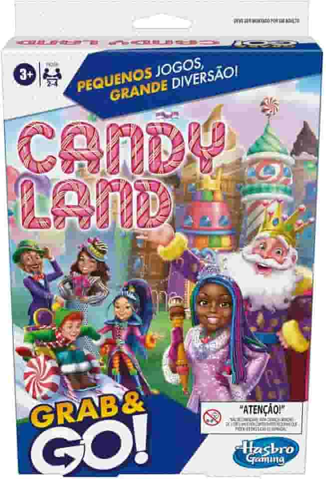 Hasbro Gaming - Jogo de tabuleiro Grab and Go Candy Land - Versão Portátil para 2 a 4 Jogadores – Para Crianças a Partir de 3 Anos - Presentes para Meninos e Meninas