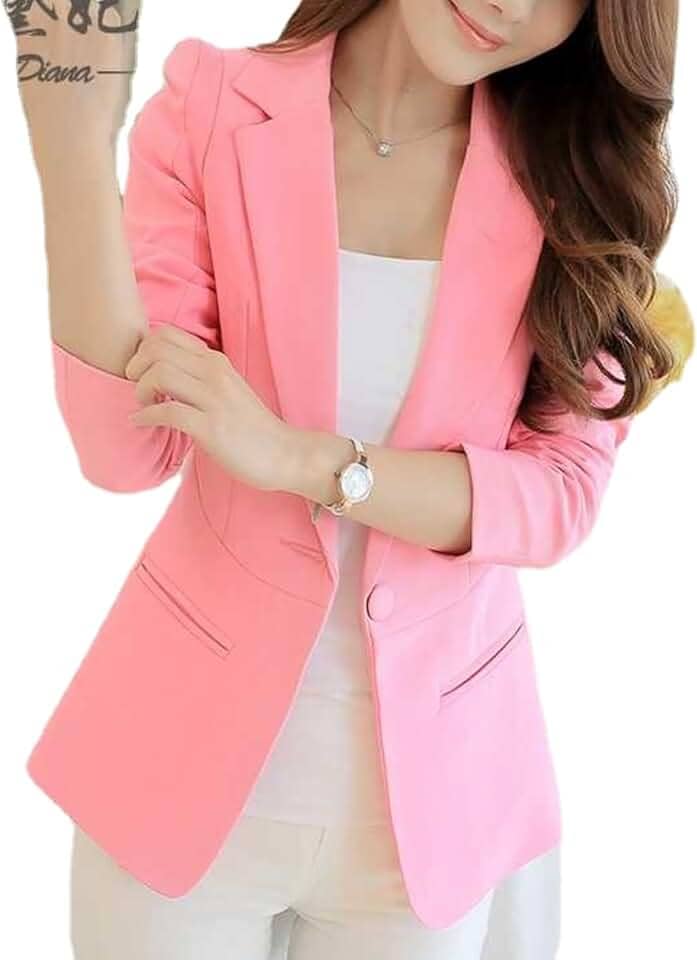Blazer Feminino Aberto Frontal Slim Fit Escritório Negócios Manga Longa